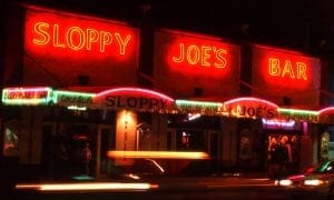 sloppy Joes Bar at Night - Rentals Florida Keys