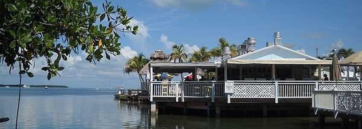 a look at a restaurant/bar that is on the water in the Keys.
