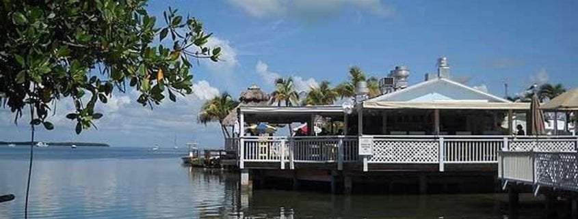 a look at a restaurant/bar that is on the water in the Keys.